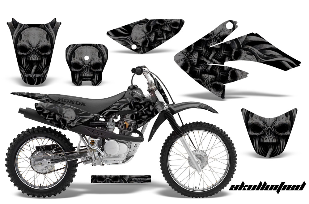 CRF 70-80-100 Graphics Kit Skullcified Black